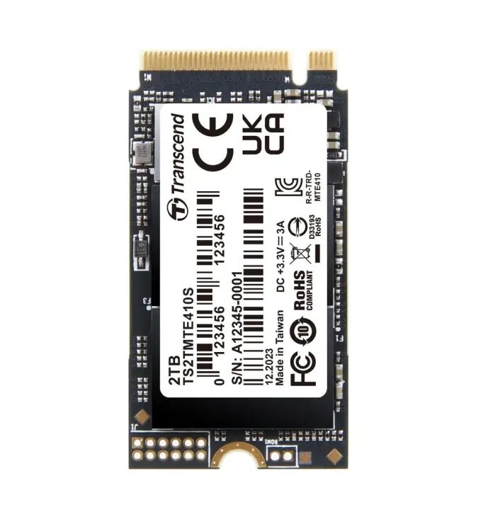 Твърд диск, Transcend 2TB, M.2 2242, PCIe Gen4x4, NVMe, 3D TLC, DRAM-less