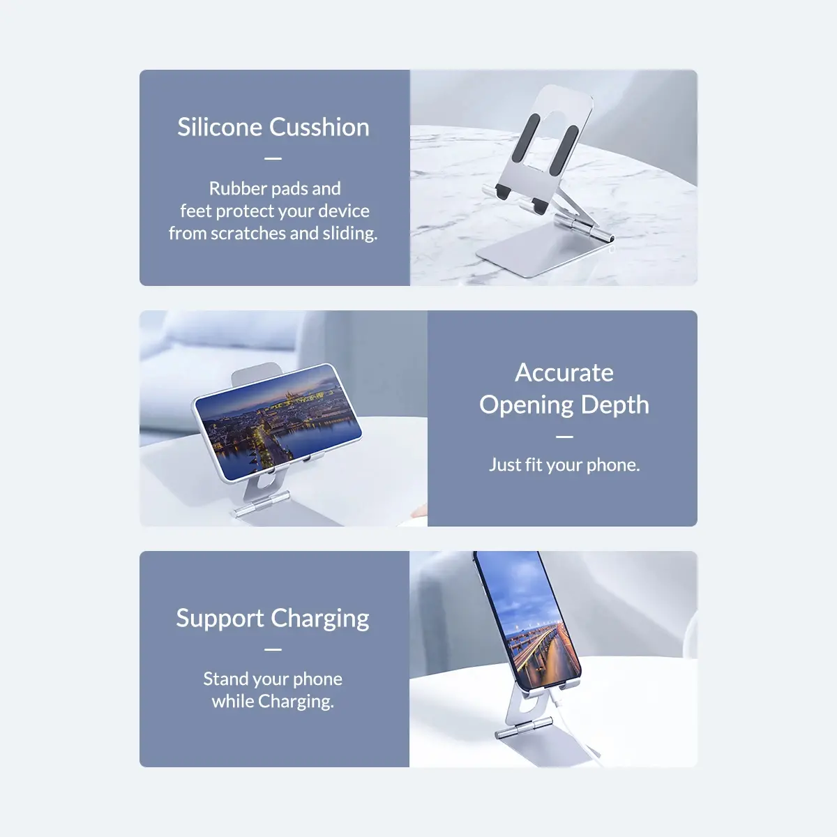 Orico suport de birou pentru telefon sau tabletă Phone/Tablet Holder - LST-S1-SV-BP - image 10