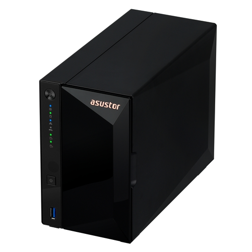 Мрежов сторидж, Asustor AS3302T_V2, 2 bay NAS, Realtek RTD1619B, Quad-Core, 1.7GHz (not ex.), 2.5GbE x1, USB3.2 Gen1 x3, WOW (Wake on WAN), Ttoolless installation, with hot-swappable tray, hardware encryption, MyArchive, EZ connect, EZ Sync, WoL, System Sleep Mode - image 1