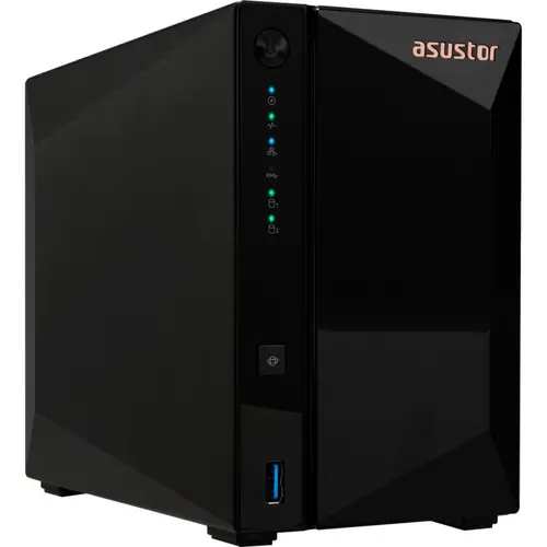 Мрежов сторидж, Asustor AS3302T_V2, 2 bay NAS, Realtek RTD1619B, Quad-Core, 1.7GHz (not ex.), 2.5GbE x1, USB3.2 Gen1 x3, WOW (Wake on WAN), Ttoolless installation, with hot-swappable tray, hardware encryption, MyArchive, EZ connect, EZ Sync, WoL, System Sleep Mode - image 3