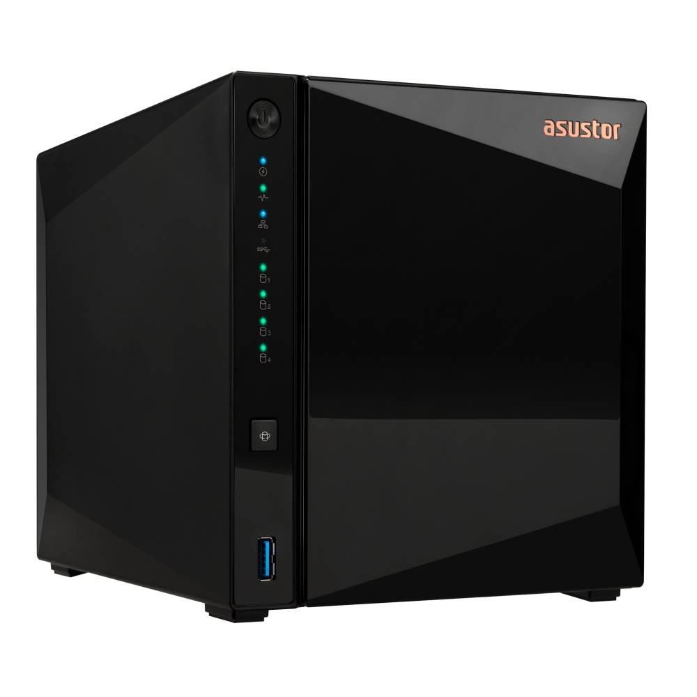 Мрежов сторидж, Asustor AS3304T_V2, 4 bay NAS, Realtek RTD1619B, Quad-Core, 1.7GHz, 2GB DDR4 (not ex.), 2.5GbE x1, USB3.2 Gen1 x3, WOW (Wake on WAN), Ttoolless installation, with hot-swappable tray, hardware encryption, MyArchive, EZ connect, EZ Sync, WoL, System Sleep - image 1