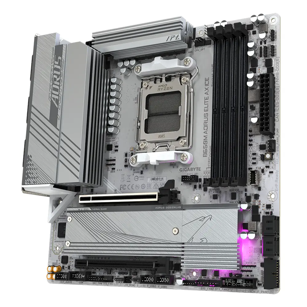 Дънна платка GIGABYTE B650M AORUS ELITE AX ICE - image 1