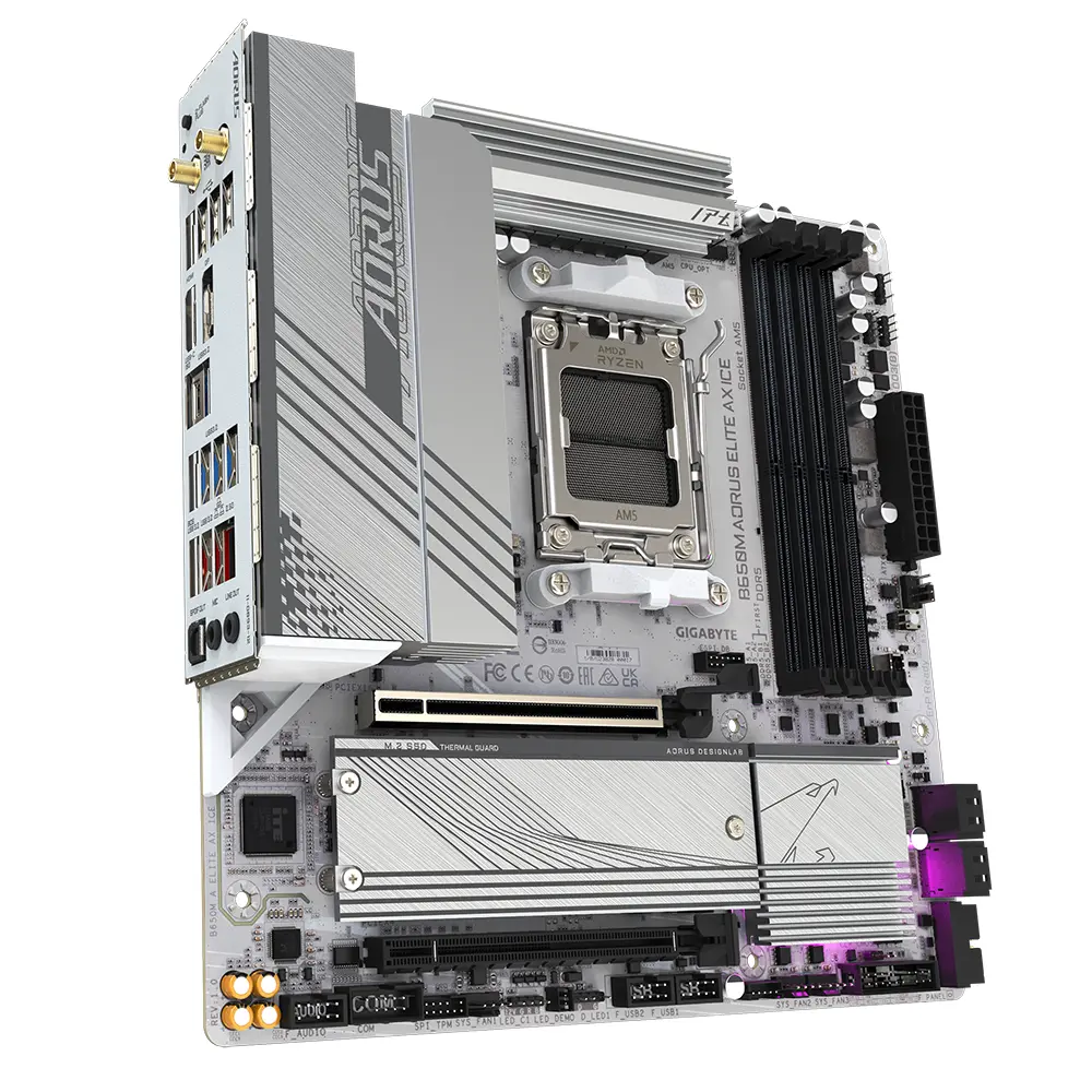 Дънна платка GIGABYTE B650M AORUS ELITE AX ICE - image 2