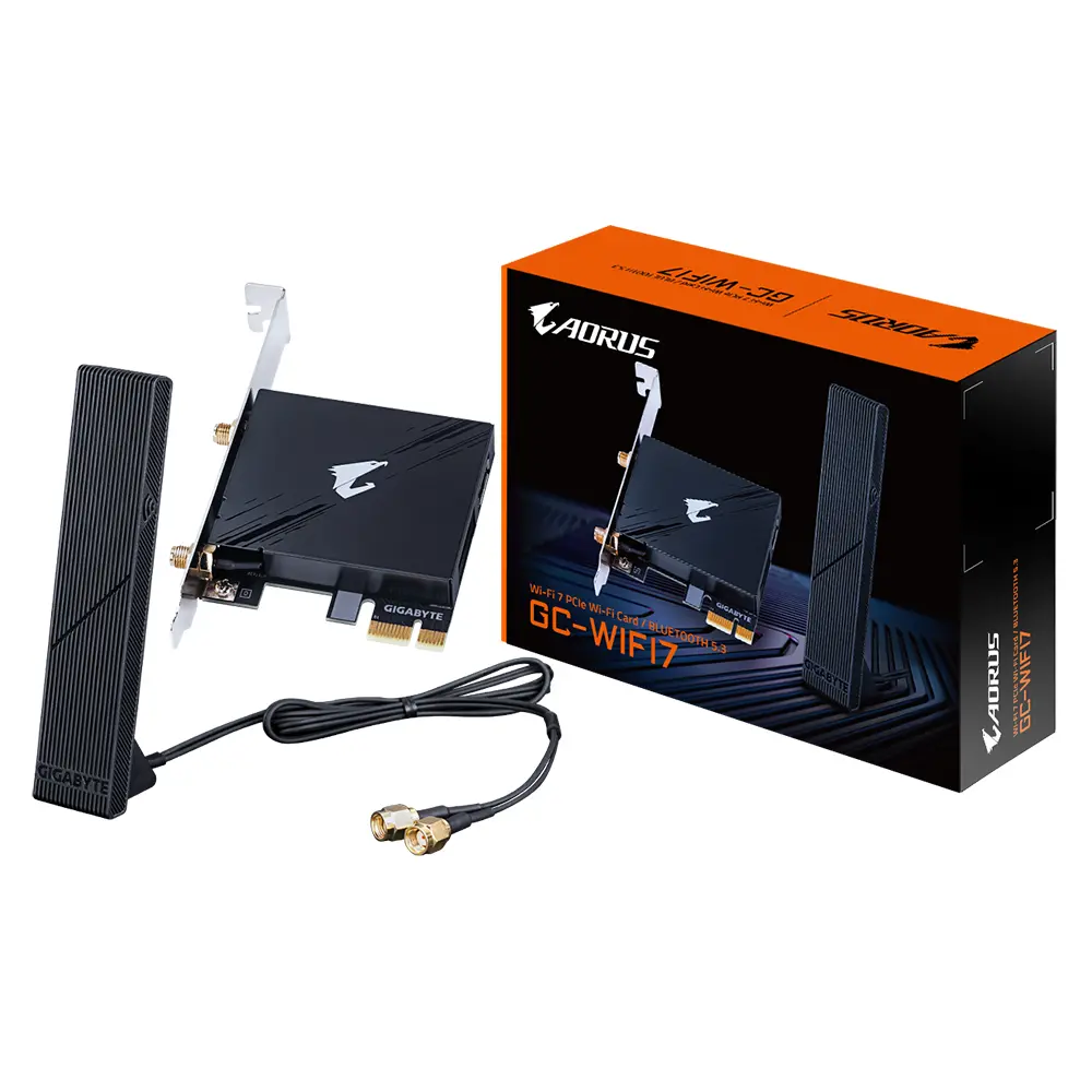 Безжична карта GIGABYTE AORUS WIFI 7 5800Mbps, Bluetooth 5.3 - image 1