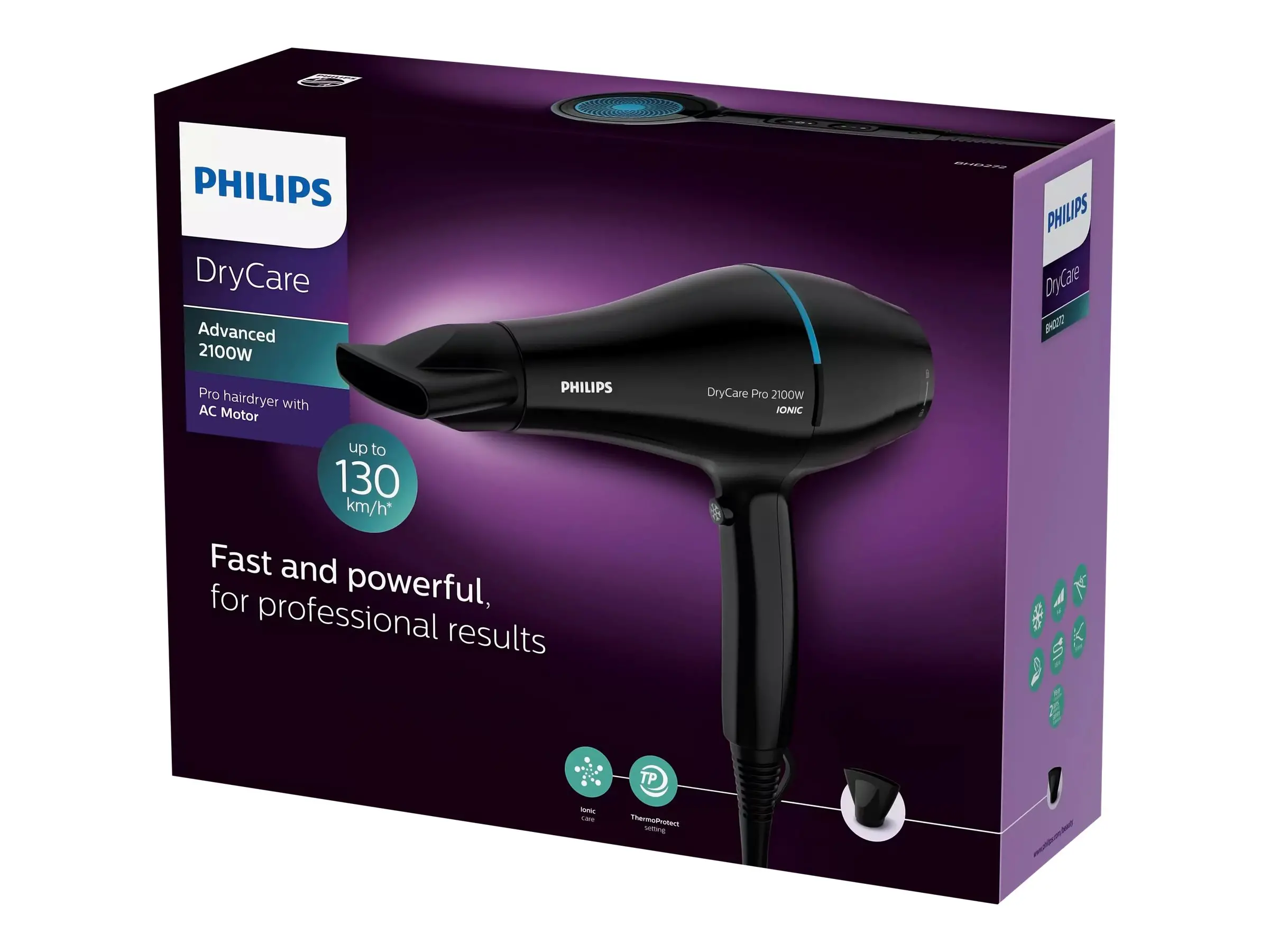 PHILIPS Επαγγελματικό πιστολάκι μαλλιών DryCare 2100W ThermoProtect - image 2