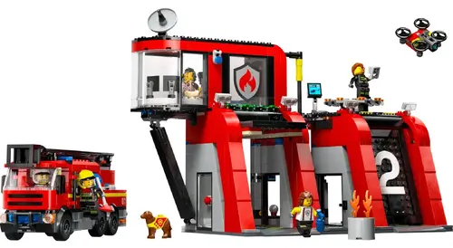 LEGO City - Fire Station with Fire Truck - 60414 - image 2