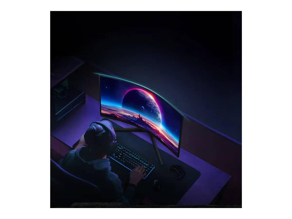 Монитор, Samsung 32CG552 32" Odyssey G3 Curved VA 2560x1440 1ms 165Hz DP HDMI Black - image 6