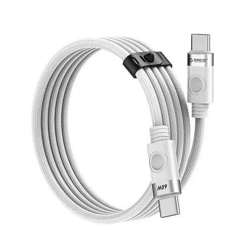 Orico кабел Cable USB C-to-C PD 60W Charging 1.0m White - CDX-60CC-WH - image 1