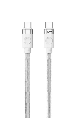 Orico кабел Cable USB C-to-C PD 60W Charging 1.0m White - CDX-60CC-WH - image 2