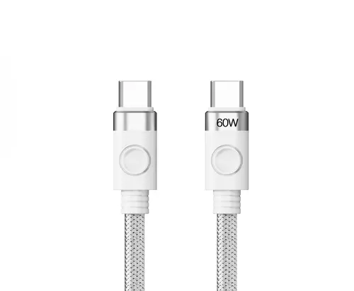 Orico cablu USB C-to-C PD 60W de încărcare 1.0m alb - CDX-60CC-WH - 1