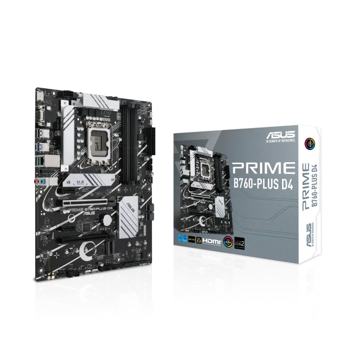 Дънна платка ASUS PRIME B760-PLUS D4, LGA 1700, ATX