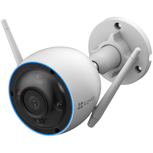 Ezviz H3c 3MP IP Wi-Fi Smart Home camera, 1/2.7” Progressive Scan CMOS, 4mm @ F2.0, view angle: 82° (Horizontal), H.265, 30fps, 2304 × 1296, Two-way talk, Light and Siren, IR up to 30m, micro SD (Max. 512GB), RJ45 x1, IP67