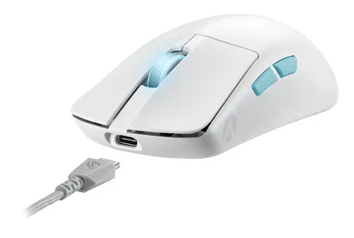 Mouse, Asus ROG Harpe Ace Aim Lab Edition mouse gaming, ultra-ușor de 54 g, conectivitate (2.4GHz RF, Bluetooth, cu fir), senzor 36K DPI, 5 butoane - 6
