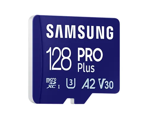 Карта памет Samsung PRO Plus, microSDXC, UHS-I, 128GB, Адаптер, USB четец - image 1