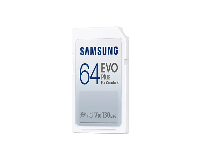Карта памет Samsung EVO Plus, SD Card, 64GB, Бяла - image 2