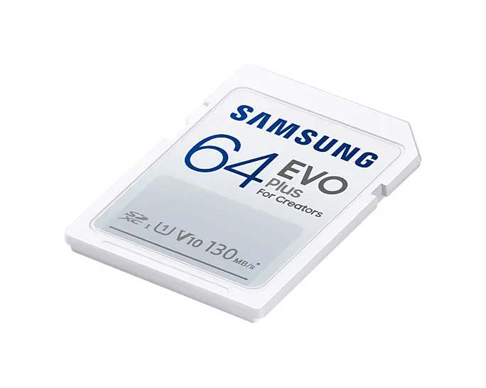 Карта памет Samsung EVO Plus, SD Card, 64GB, Бяла - image 3