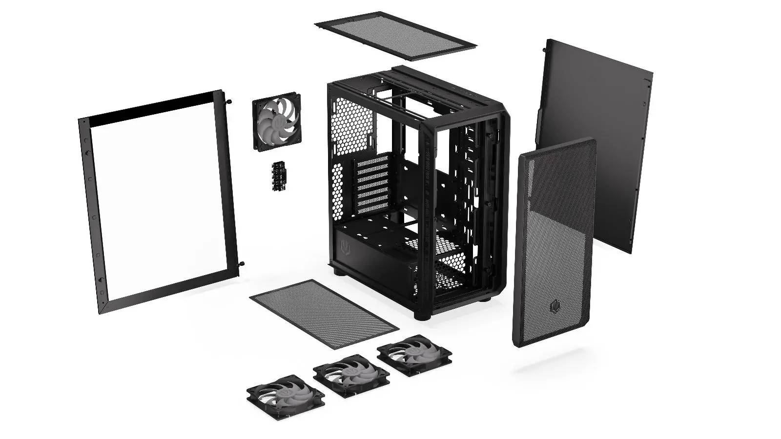 Endorfy Arx 500 ARGB, Mid-Tower, ATX/mATX/mITX, 2x USB-A (3.1 GEN 1), 1x Audio/1x Mic, 4x STRATUS 140 PWM fans with ARGB backlight, Tempered Glass, Steel Panels, 486×228×429mm, 3 Year Warranty - image 12