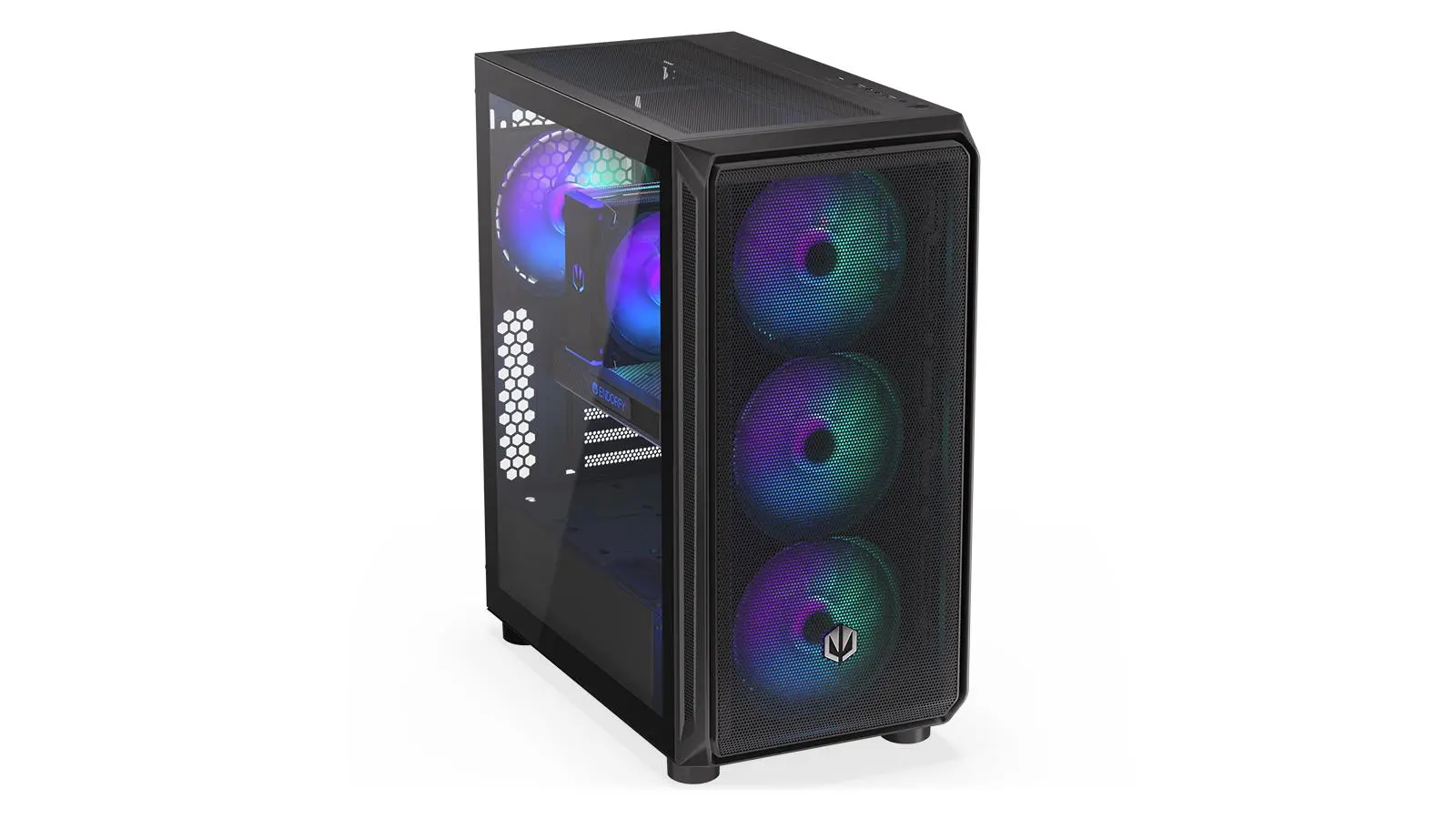 Endorfy Arx 500 ARGB, Mid-Tower, ATX/mATX/mITX, 2x USB-A (3.1 GEN 1), 1x Audio/1x Mic, 4x STRATUS 140 PWM fans with ARGB backlight, Tempered Glass, Steel Panels, 486×228×429mm, 3 Year Warranty - image 2
