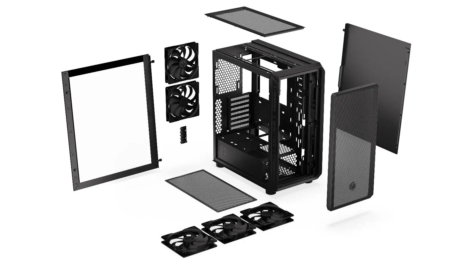 Endorfy Arx 500 Air, Mid-Tower, ATX/mATX/mITX, 2x USB-A (3.1 GEN 1), 1x Audio/1x Mic, 5x STRATUS 140 PWM fans, Tempered Glass, Mesh Front Panel, 486×228×429mm, 3 Year Warranty - image 13
