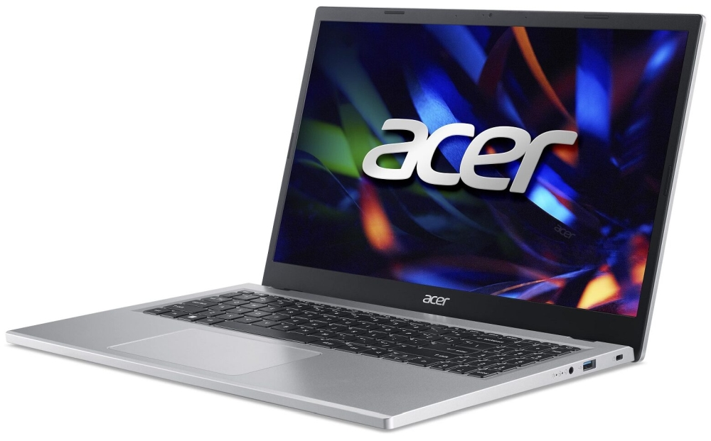 Лаптоп, Acer Extensa EX215-33-34RK, Intel Core i3-N305 (up to 3.8 GHz, 6MB), 15.6" FHD (1920x1080), 8GB LPDDR5, SSD 512GB NVMe, Intel UMA, 802.11ac+ax, HD camera, BT, Win 11 Pro EDU, 2Y Warranty, Silver - image 2