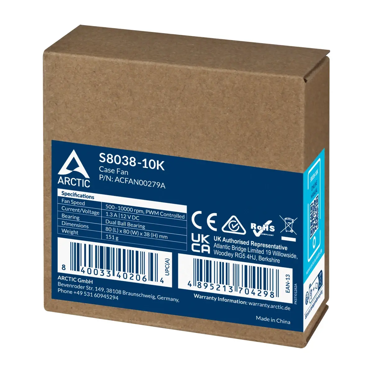 Arctic сървърен вентилатор Server Fan 80x80x38 Dual Ball - S8038-10K - ACFAN00279A - image 5