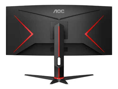 Monitor, AOC CU34G2XP/BK, 34" Curved 1500R VA, WLED, 3440x1440@180Hz, 1ms GtG, 1ms MPRT, 430 cd/m2, 4000:1, 80M:1 DCR, Tilt, Height Adjust, Swivel - 3