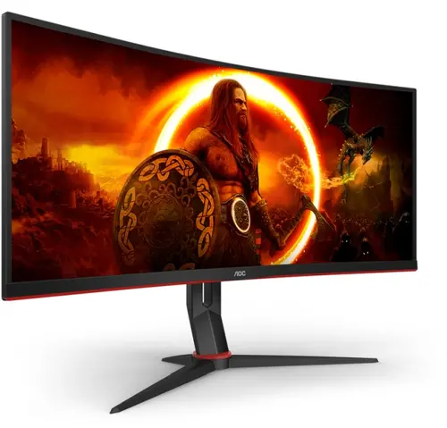 Монитор, AOC CU34G2XP/BK, 34" Curved 1500R VA, WLED, 3440x1440@180Hz, 1ms GtG, 1ms MPRT, 430 cd/m2, 4000:1, 80M:1 DCR, Tilt, Height Adjust, Swivel, 2xHDMI, 2xDP, USB hub - image 2