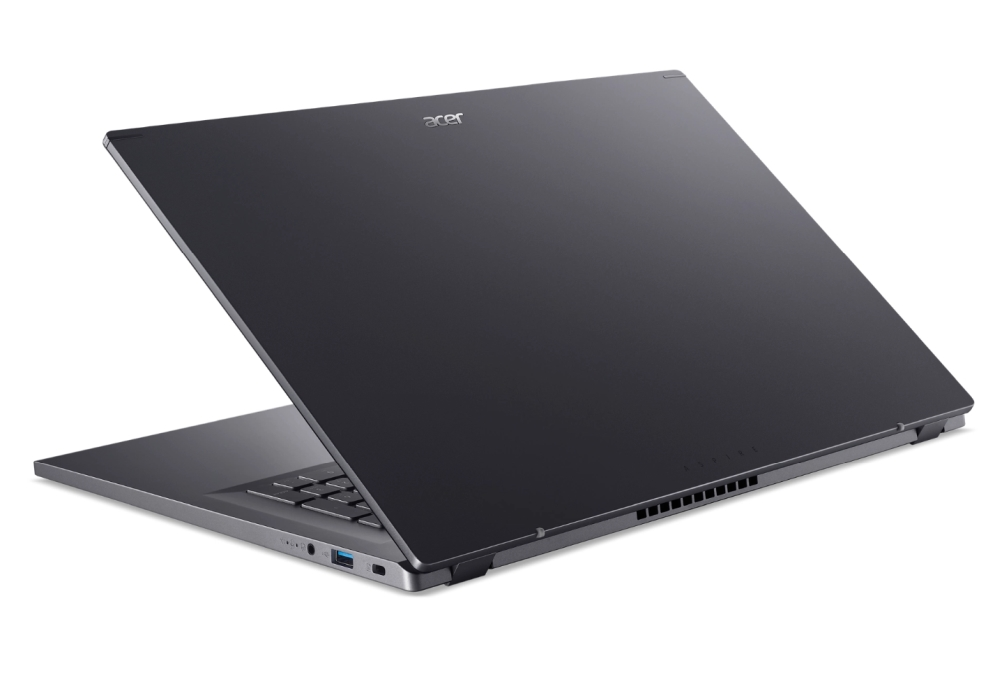 Лаптоп, Acer Aspire 5, A517-58M-566N, Intel Core i5-1335U (3.4GHz up to 4.6 GHz, 12MB), 17.3" FHD (1920 x 1080) IPS SlimBezel, 16GB LPDDR5, 512GB PCIe NVMe SSD, Intel UMA, Wifi 802.11AX, BT, FHD Cam+mic, KB Backlight, No OS, Gray - image 4