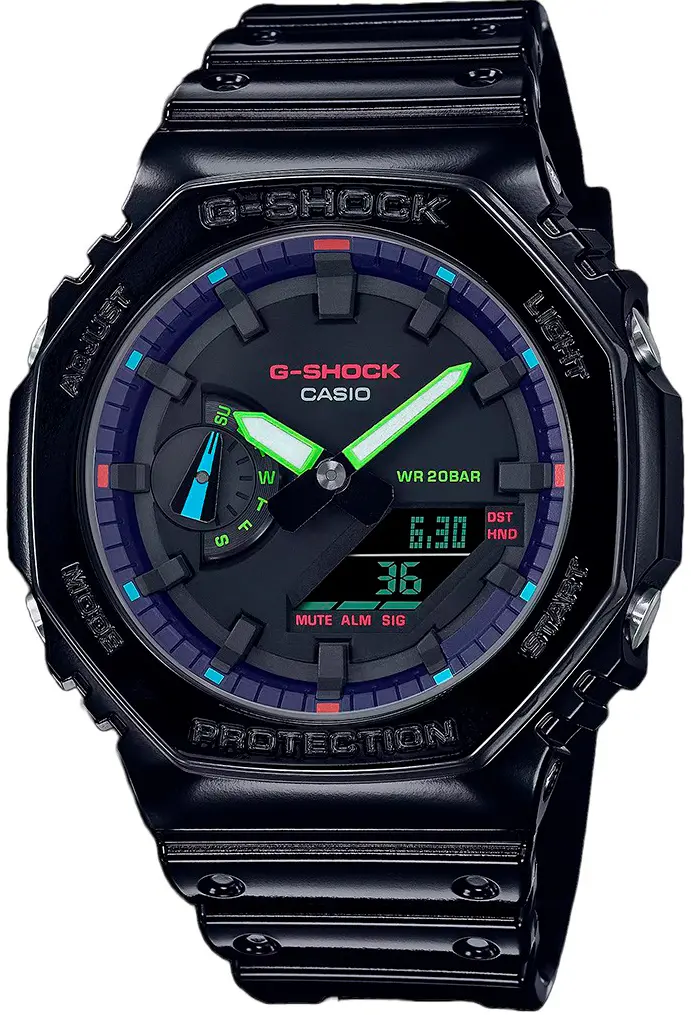Ceas pentru bărbați Casio G-Shock RGB Series - GA-2100RGB-1AER
