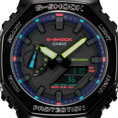 Ανδρικό ρολόι Casio G-Shock RGB Series - GA-2100RGB-1AER - 4