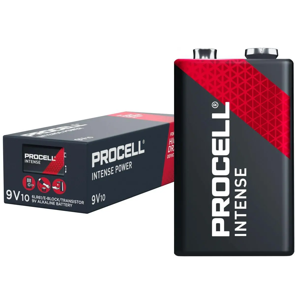 Алкална батерия 6LF22 9V 10pk опаковка INTENSE MX1604 PROCELL /цена за 10бр./