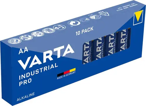 Baterii alcaline industriale LR6 AA 1,5V 10PK INDUSTRIAL PRO4006 VARTA - 1