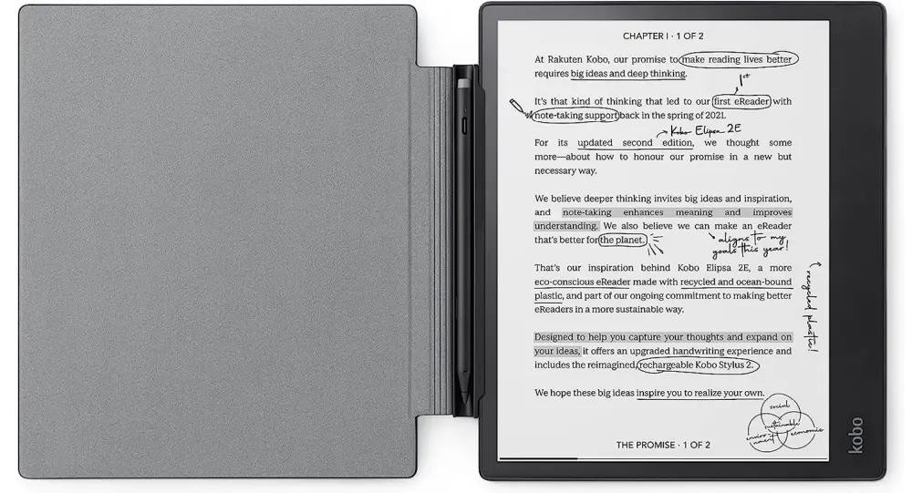 Θήκη, Kobo Elipsa 2E SleepCover Case Μαύρο - image 1