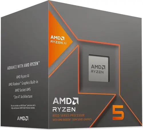 Процесор, AMD Ryzen 5 8500G 6C/12T (3.5GHz / 5.0GHz Boost, 22MB, 65W, AM5)