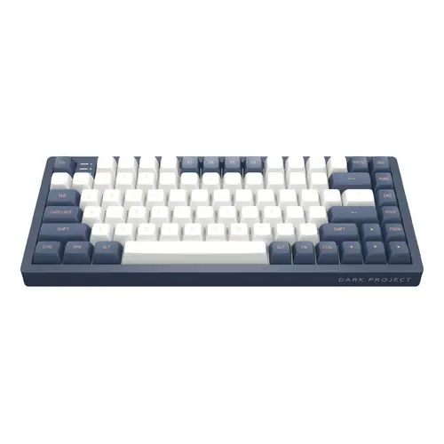 Геймърскa механична клавиатура Dark Project KD83A Ivory/Navy Blue RGB 75% - G3MS Sapphire Switches, PBT - image 1