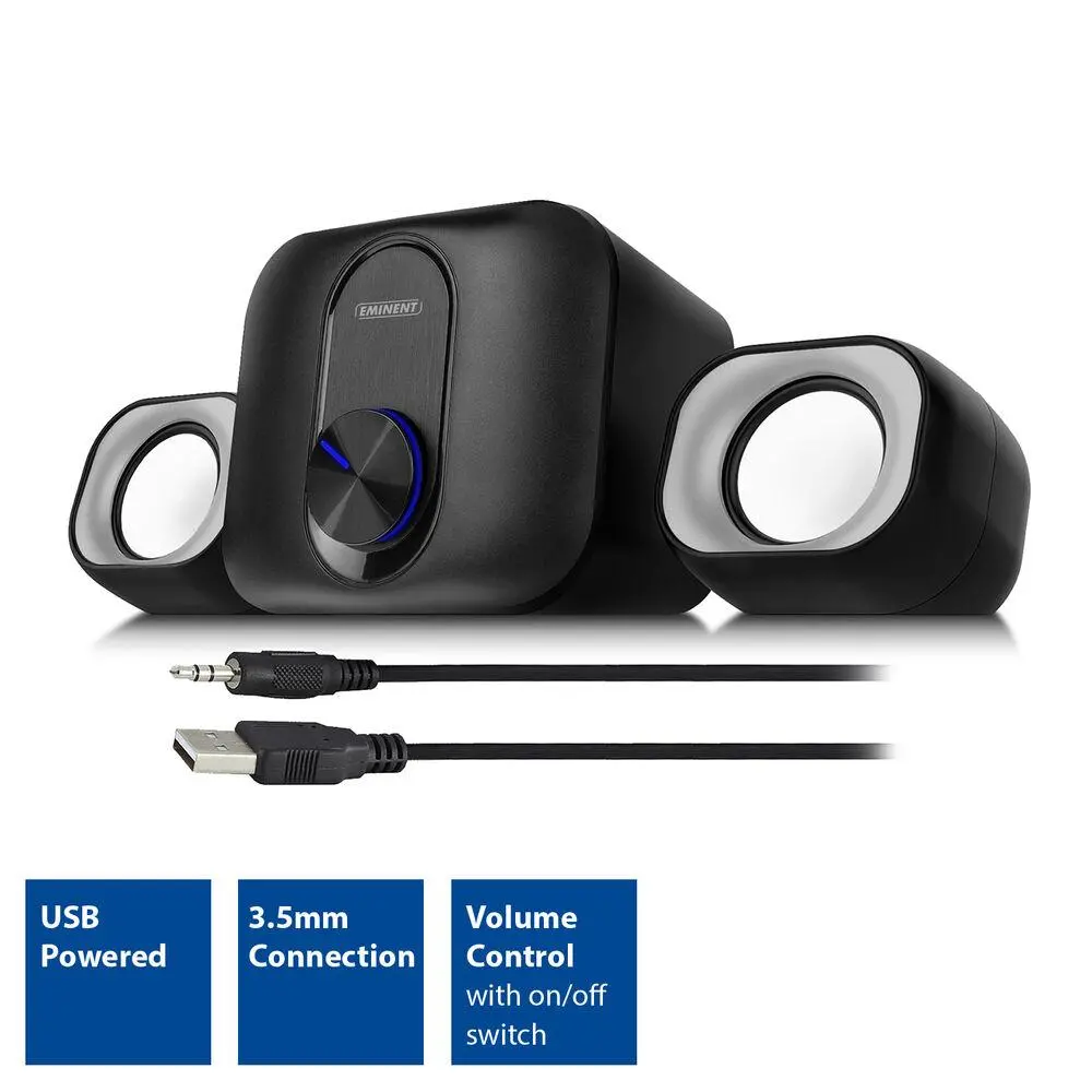 Σύστημα ηχείων EWENT Eminent 2.1, 3.5 mm, USB, 11W - image 1