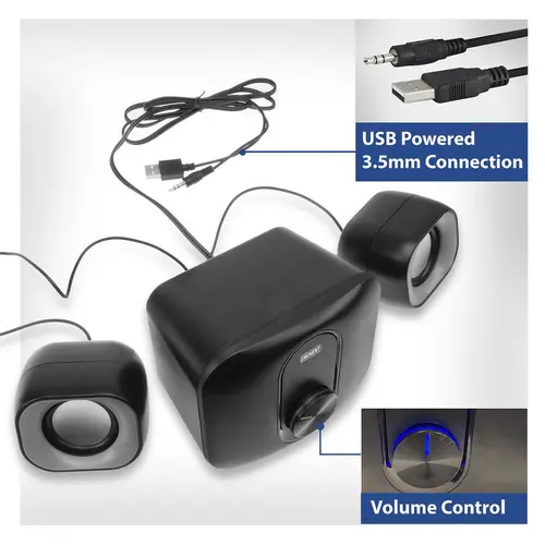 Sistem audio EWENT Eminent 2.1, 3.5 mm, USB, 11W - 3