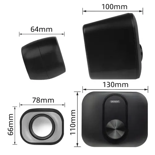 Sistem audio EWENT Eminent 2.1, 3.5 mm, USB, 11W - 7
