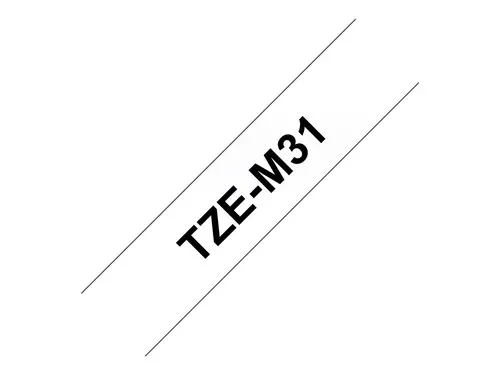 BROTHER P-Touch TZE-M31 μαύρο σε διάφανο-ματ 12mm - 4