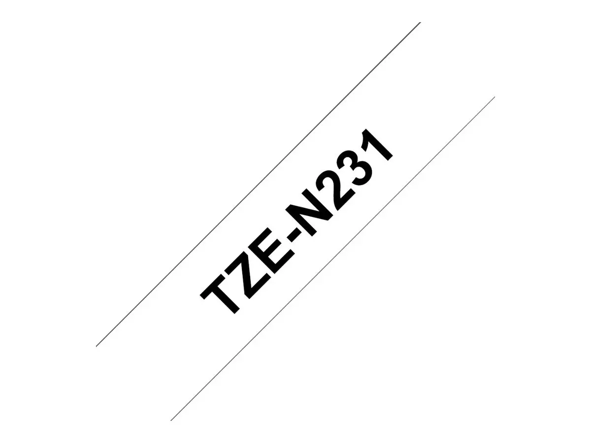 BROTHER TZEN231 12mm ΜΑΥΡΟ ΣΕ ΛΕΥΚΟ ΑΥΤΟΚΟΛΛΗΤΗ ΤΑΙΝΙΑ ΧΩΡΙΣ ΠΛΑΣΤΙΚΟΠΟΙΗΣΗ - image 3