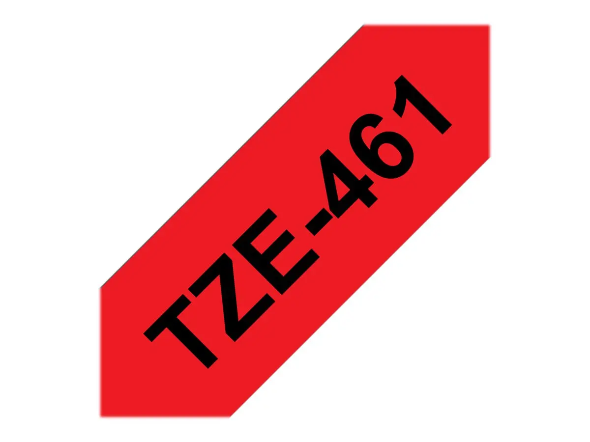 Consumabil, Brother TZe-461 Bandă Negru pe Roșu, Laminată, 36mm, 8 m - Eco - image 1