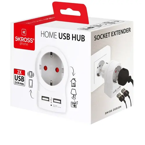 Skross priză cu 2 x porturi USB - 3