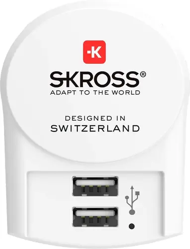 Αντάπτορας-φορτιστής SKROSS Euro USB Charger 1.302421, 2 x USB-A, 2.4A - 2