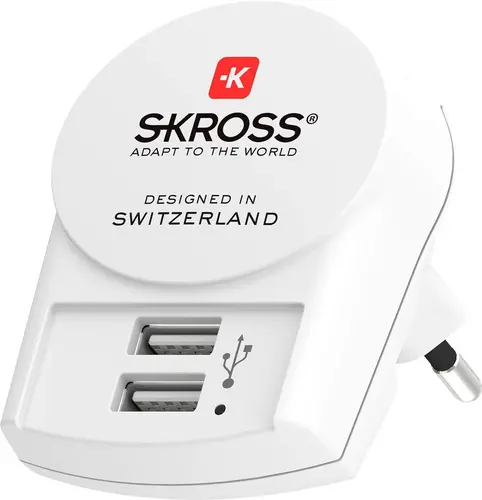 Αντάπτορας-φορτιστής SKROSS Euro USB Charger 1.302421, 2 x USB-A, 2.4A - 1