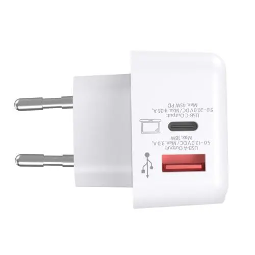 Адаптер-зарядно SKROSS Euro USB Charger AC45PD, USB-A, USB-C - image 2