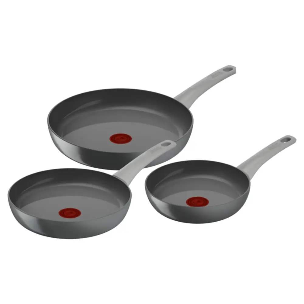 Σετ τηγάνια και κατσαρόλες, Tefal C4279132 SET 3FP CER RENEW ON HIPPO IRON