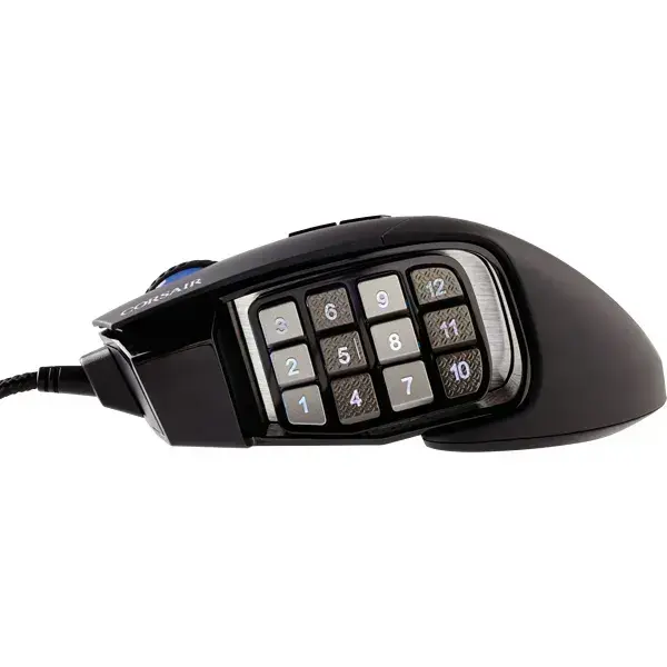 CORSAIR SCIMITAR RGB ELITE, MOBA/MMO, Black, Backlit RGB LED, 18000 DPI, Optical - image 3