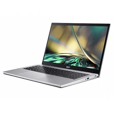 Лаптоп, Acer Aspire 3, A315-59-39M9, Core i3 1215U, (up to 4.40Ghz, 10MB), 15.6" FHD (1920x1080) IPS SlimBezel AG, 1*16GB DDR4, 512GB SSD PCIe, Intel UMA Graphics,Cam&Mic, 802.11ac + BT, No OS, Silver - image 1