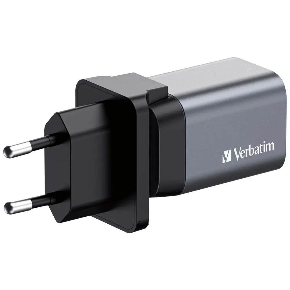 Încărcător, Verbatim GNC-35 GaN Charger 2 Port 35W USB A/C (EU/UK/US) - image 2