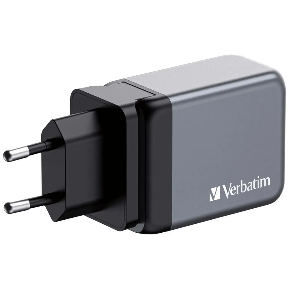 Зарядно устройство, Verbatim GNC-65 GaN Charger 3 Port 65W USB A/C (EU/UK/US) - image 2